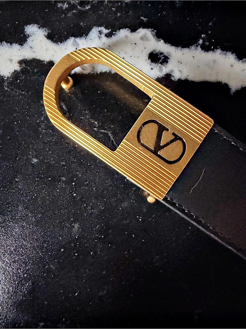 Valentino Black Leather Belt